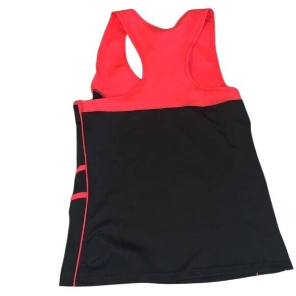 Active Wear Racerback Tank Top Black & Red Large Polyester/Spandex Womens Athlet - Picture 3 of 7